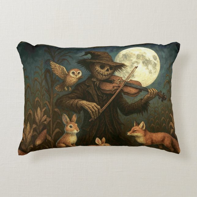 Volle maan vogelverschrikker Serenade Accent Kussen (Voorkant)