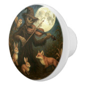 Volle maan vogelverschrikker Serenade Keramische Knop (Rechts)