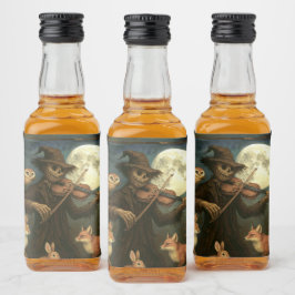 Volle maan vogelverschrikker Serenade Likeurfles Etiket