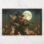 Volle maan vogelverschrikker Serenade Likeurfles Etiket (Enkel label)