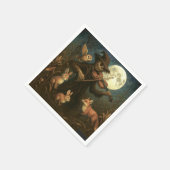 Volle maan vogelverschrikker Serenade Servet (Hoek)