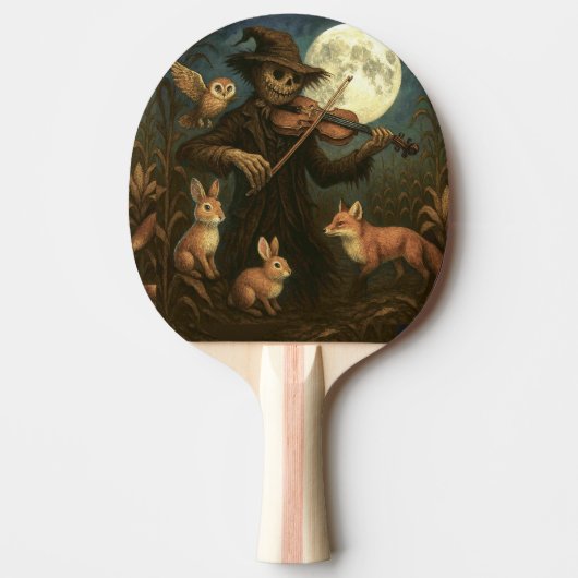 Volle maan vogelverschrikker Serenade Tafeltennisbatje (Voorkant)