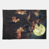 Volle maan vogelverschrikker Serenade Theedoek (Horizontaal)