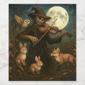 Volle maan vogelverschrikker Serenade Wijn Etiket (Enkel label)