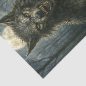 Volle Maan Weerwolf Decoupage Tissue Paper Tissuepapier (Detail)