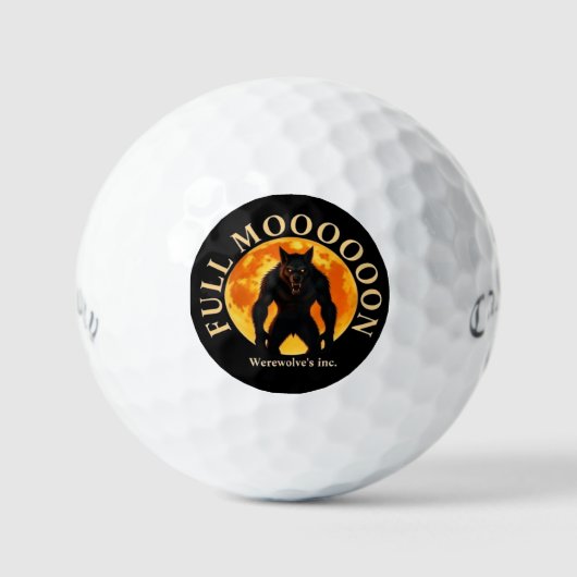 VOLLE MAAN WEERWOLF GOLFBALLEN (Voorkant)
