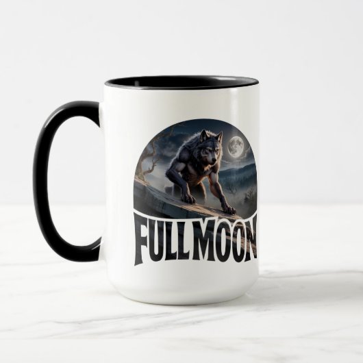 Volle Maan Weerwolf - Gothic Fantasy Horror Mok (Links)