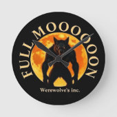 VOLLE MAAN WEERWOLF RONDE KLOK (Voorkant)