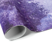 Volle Maan Winter Paarse Bos Cadeaupapier (Rol Hoek)