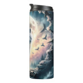 Volle maan witte wolf thermosbeker (Geroteerd rechts)