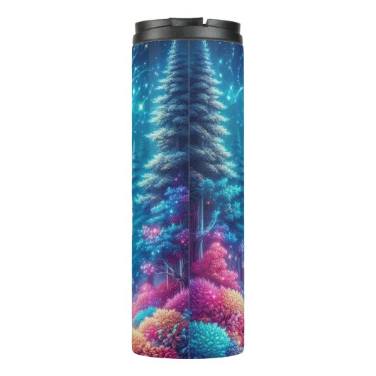 Volle maan witte wolf thermosbeker (Achterkant)