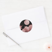 VOLLE MAAN WOLKEN ROOD RONDE STICKER (Envelop)