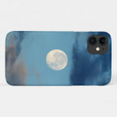 Volle Maan Zonsondergang Wolken Art Phone Case (Achterkant (horizontaal))
