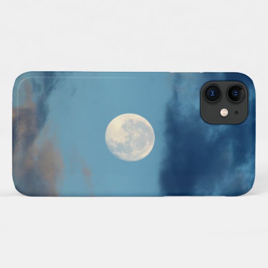 Volle Maan Zonsondergang Wolken Art Phone Case (Achterkant (horizontaal))