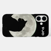 Volle Maan Zwarte Kat Profiel Case-Mate iPhone Case (Achterkant (horizontaal))