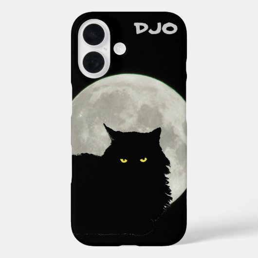 Volle Maan Zwarte Kat Rust Case-Mate iPhone Case (Achterkant)