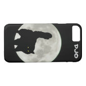 Volle Maan Zwarte Kat Stalking Case-Mate iPhone Case (Achterkant (Horizontaal))