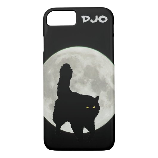 Volle Maan Zwarte Kat Stalking Case-Mate iPhone Case (Achterkant)
