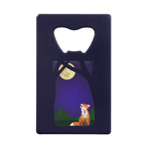 Volle-maanvos Creditkaart Flessenopener