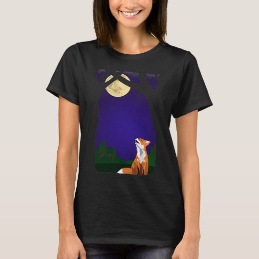 Volle-maanvos T-shirt (Voorkant)