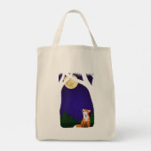 Volle-maanvos Tote Bag (Achterkant)