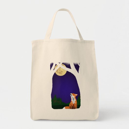 Volle-maanvos Tote Bag (Voorkant)