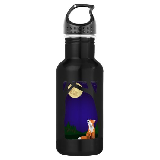 Volle-maanvos Waterfles (Voorkant)