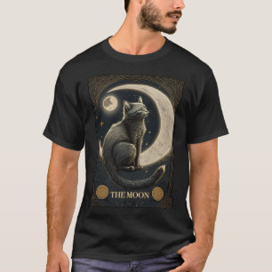 Volle Moon Tarot Kaart, Cat Tarot Kaart Moeder van T-shirt
