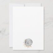 Volle Moon Wildflower Gold Waterverf Kaart (Achterkant)