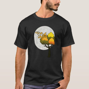 Volle moonkudde vogelboom in de buitenlucht t-shirt