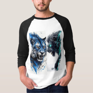 volle mouwen t-shirt wit en zwart van kleur