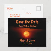 Volle Oogst Maan Bewaar de Datum Aankondigingskaart (Voorkant / Achterkant)