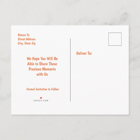 Volle Oogst Maan Bewaar de Datum Aankondigingskaart (Achterkant)