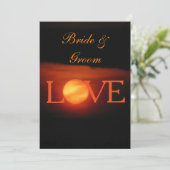 Volle Oogst Maan Huwelijksuitnodiging Kaart (Staand voorkant)