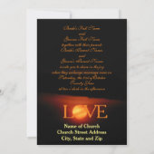 Volle Oogst Maan Huwelijksuitnodiging Kaart (Achterkant)