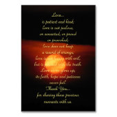 Volle Oogst Maan Trouwtafel Kaart (Achterkant)