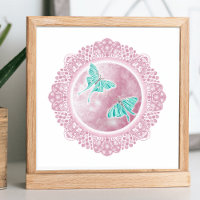 Volle roze maan | April Moon Illustratie