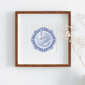 volle sneeuwmaan | Februari Uilen Maan Illustratie Poster