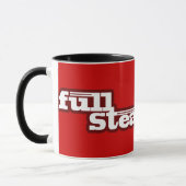 Volle stoom vooruit rode stoomtrein mok (Links)