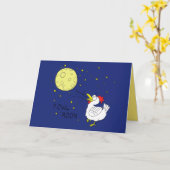Volle Volle Volle Volle Volle Maan - Chicken Hallo Kaart (Gele Bloem)