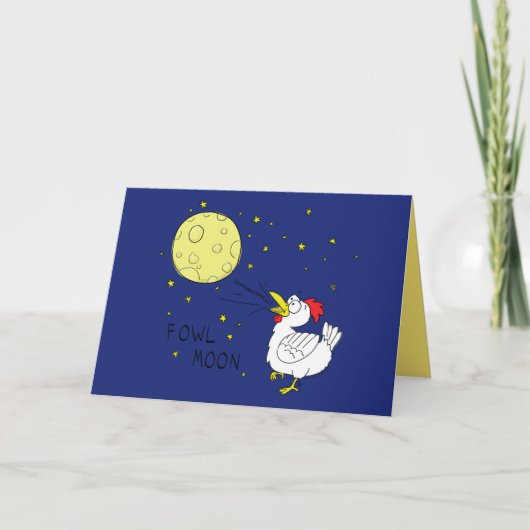 Volle Volle Volle Volle Volle Maan - Chicken Hallo Kaart (Voorkant)