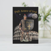 Volle wapenrusting van GOD Bedankkaart (Staand voorkant)