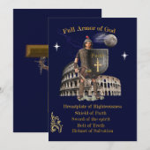 Volle wapenrusting van GOD Feestdagenkaart (Voorkant / Achterkant)