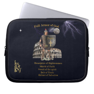 Volle wapenrusting van GOD Laptop Sleeve