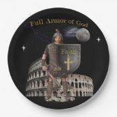 Volle wapenrusting van GOD Papieren Bordje (Voorkant)