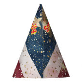 Volledig  4 juli Party Pet Feesthoedjes (Achterkant)