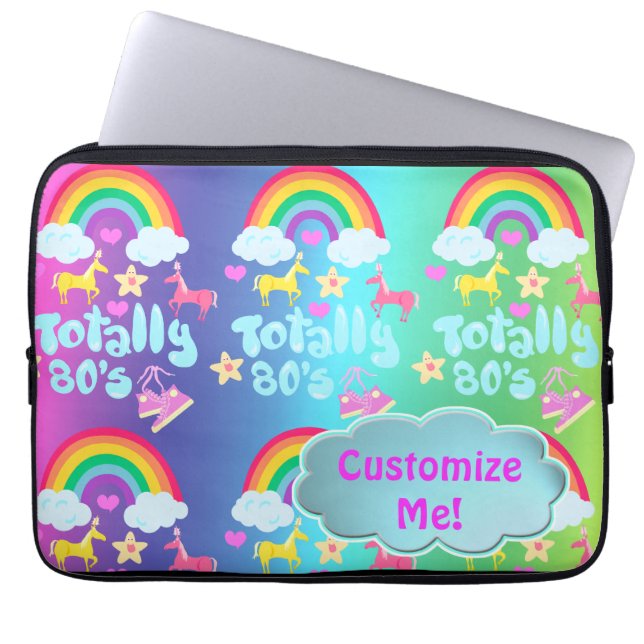 Volledig 80 Rainbow Motto Laptop Sleeve (Voorkant)