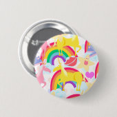 Volledig 80 Unicorn regenboogexplosie Ronde Button 5,7 Cm (Voorkant /achterkant)