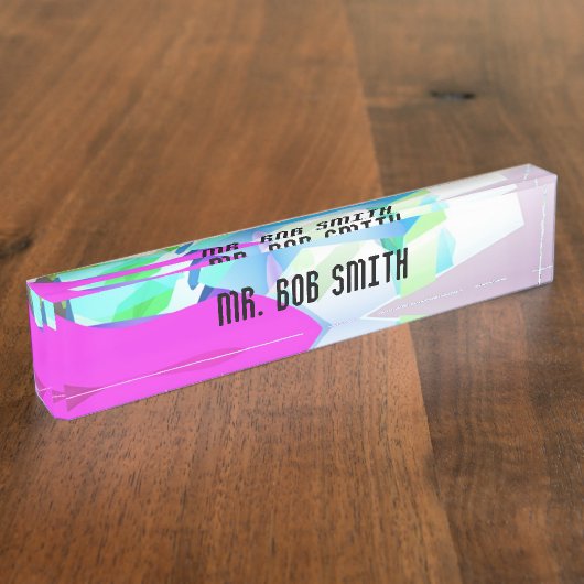 Volledig 80s het Bord van de Naam Naambordje (Zijkant)