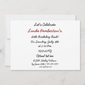 volledig 80's retro party Invitation Kaart (Achterkant)